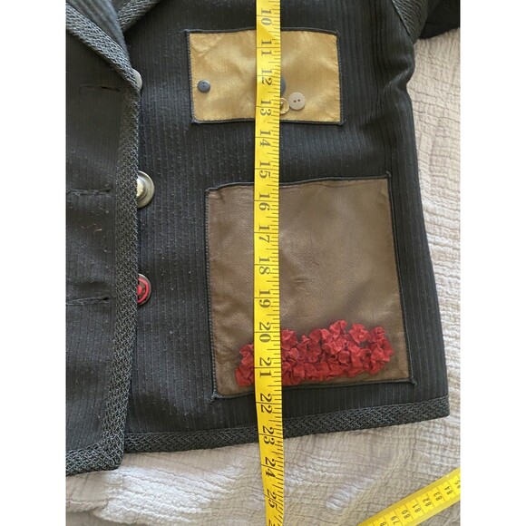 Max & Mabel Art to Wear Patchwork Blazer Size 0 - Picture 11 of 13